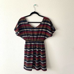 Lush Striped Dress SS | Butterfly Sleeves